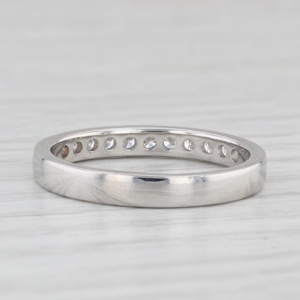 0.50ctw Diamond Wedding Band 950 Platinum Size 7.5 Stackable Anniversary 4