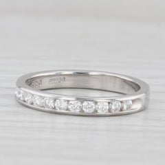 0.50ctw Diamond Wedding Band 950 Platinum Size 7.5 Stackable Anniversary