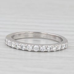 0.50ctw Diamond Wedding Band Platinum Size 6.5 Stackable Anniversary Ring