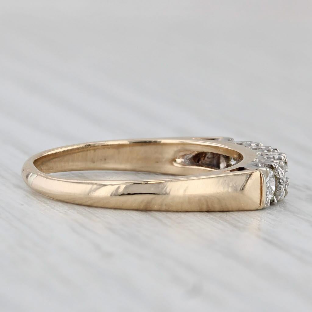 0.50ctw Diamond Wedding Ring 14k Yellow Gold Size 7.25 Stackable Anniversary Unisexe en vente