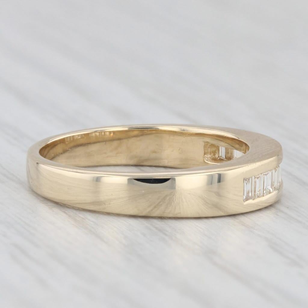 0.50ctw Diamond Women's Wedding Band 14k Yellow Gold Size 6.25 Stackable Ring In Good Condition In McLeansville, NC