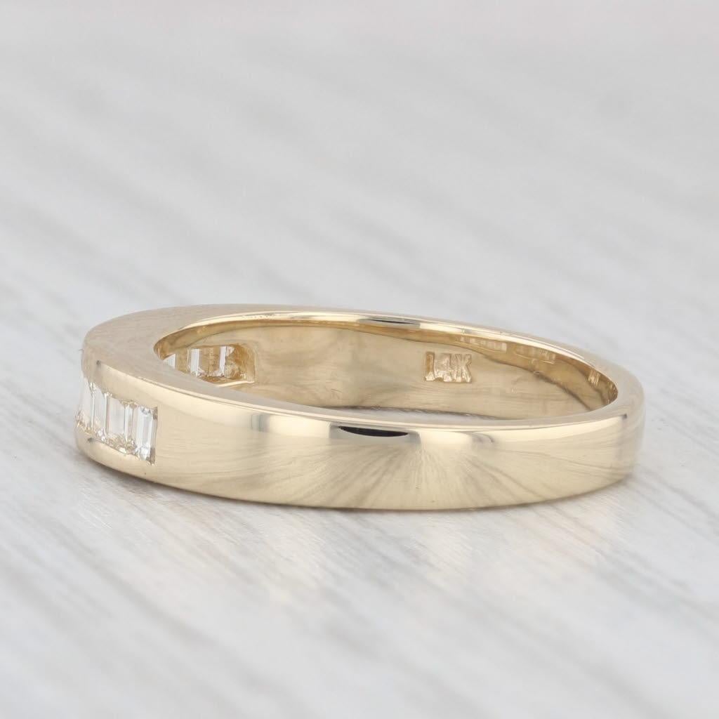 0.50ctw Diamond Women's Wedding Band 14k Yellow Gold Size 6.25 Stackable Ring 1