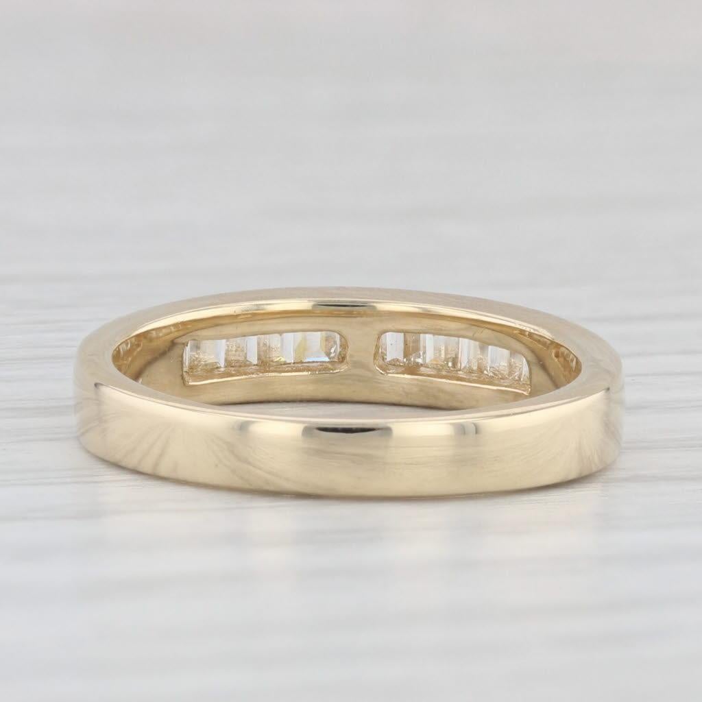 0.50ctw Diamond Women's Wedding Band 14k Yellow Gold Size 6.25 Stackable Ring 2
