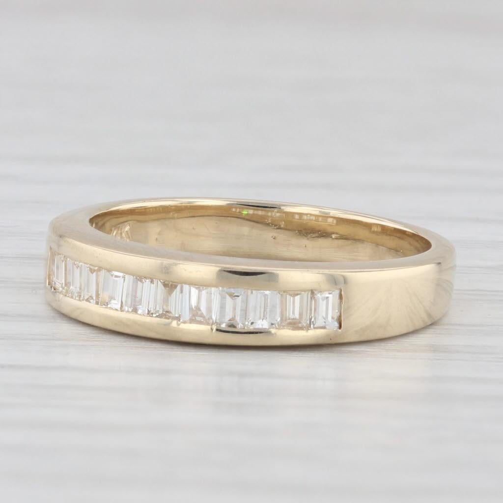 0.50ctw Diamond Women's Wedding Band 14k Yellow Gold Size 6.25 Stackable Ring 3