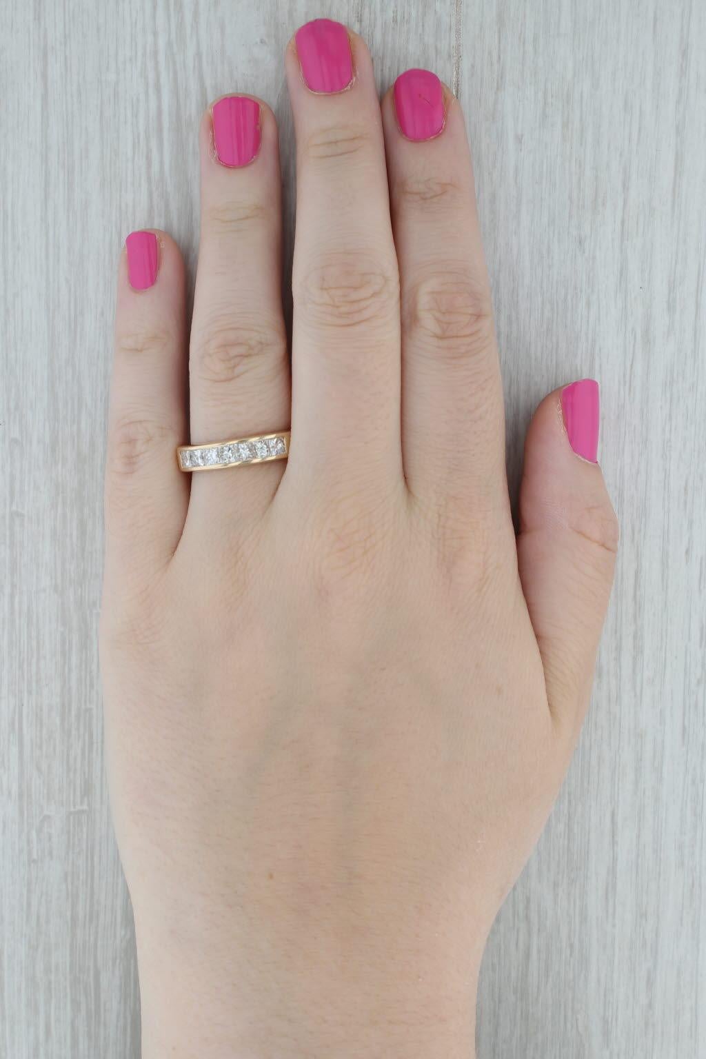 0.50ctw Diamond Women's Wedding Band 14k Yellow Gold Size 6.25 Stackable Ring 5
