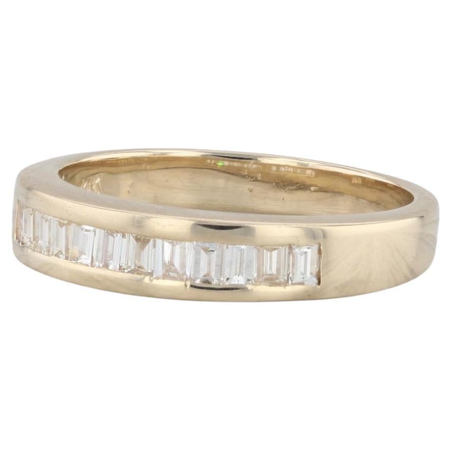 thumbnail interactive-video image 1 of 1/2 Carat Natural Diamond Eternity Ring – 10K Yellow Gold, Stackable Anniversary Band 1 of 3