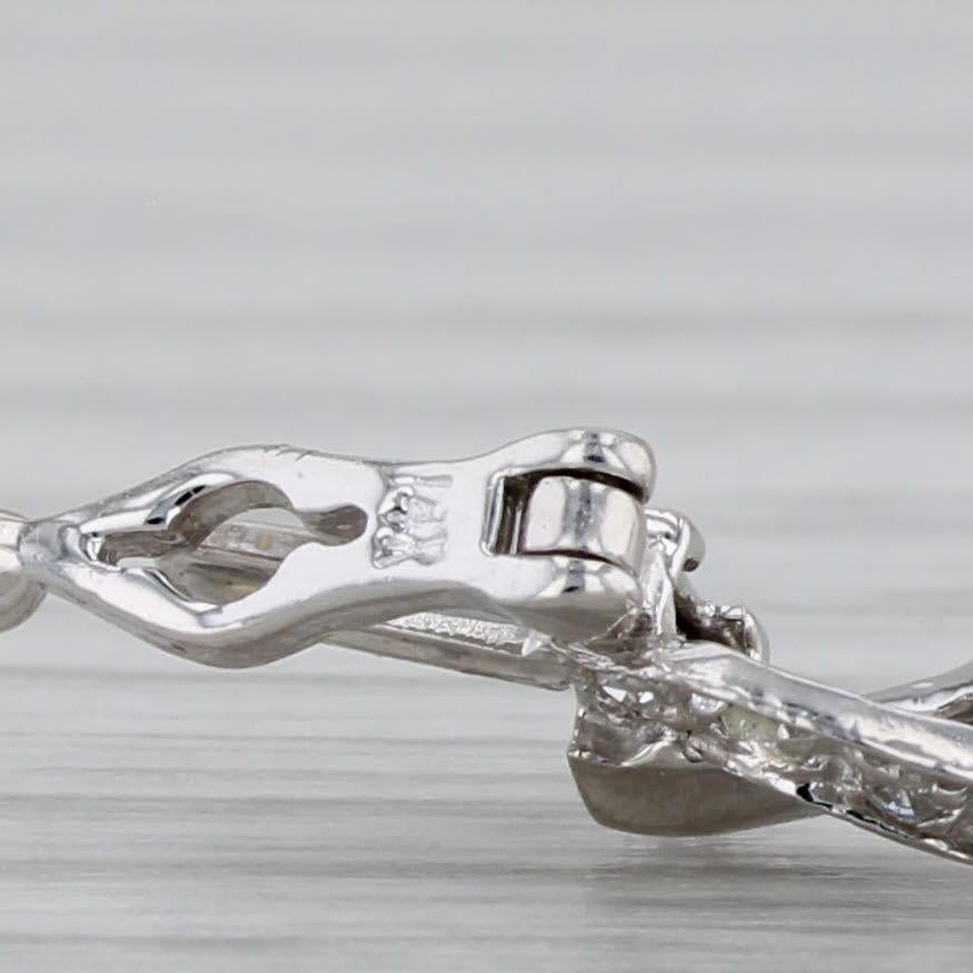 0.50ctw Diamond Woven Bracelet 14k White Gold 6.75