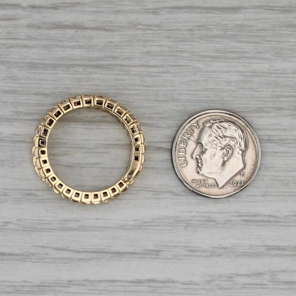 0.50ctw Diamond Wrap Coiled Band Bypass Ring 14k Gold Flexible Size Stackable For Sale 2