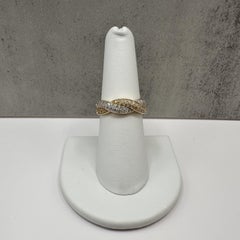 0.50ctw Estate Diamond Twist Ring 14K Yellow Gold Size 7