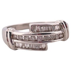 0,50 ctw I/J SI2 Conjunto de diamantes en oro blanco de 14 quilates