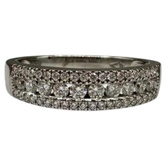 0.50ctw Natural Diamond Ring 14K White Gold GH VS SI Size 7