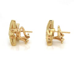 0.50ctw Pave Diamond Star Stud Earrings in 18K Yellow Gold