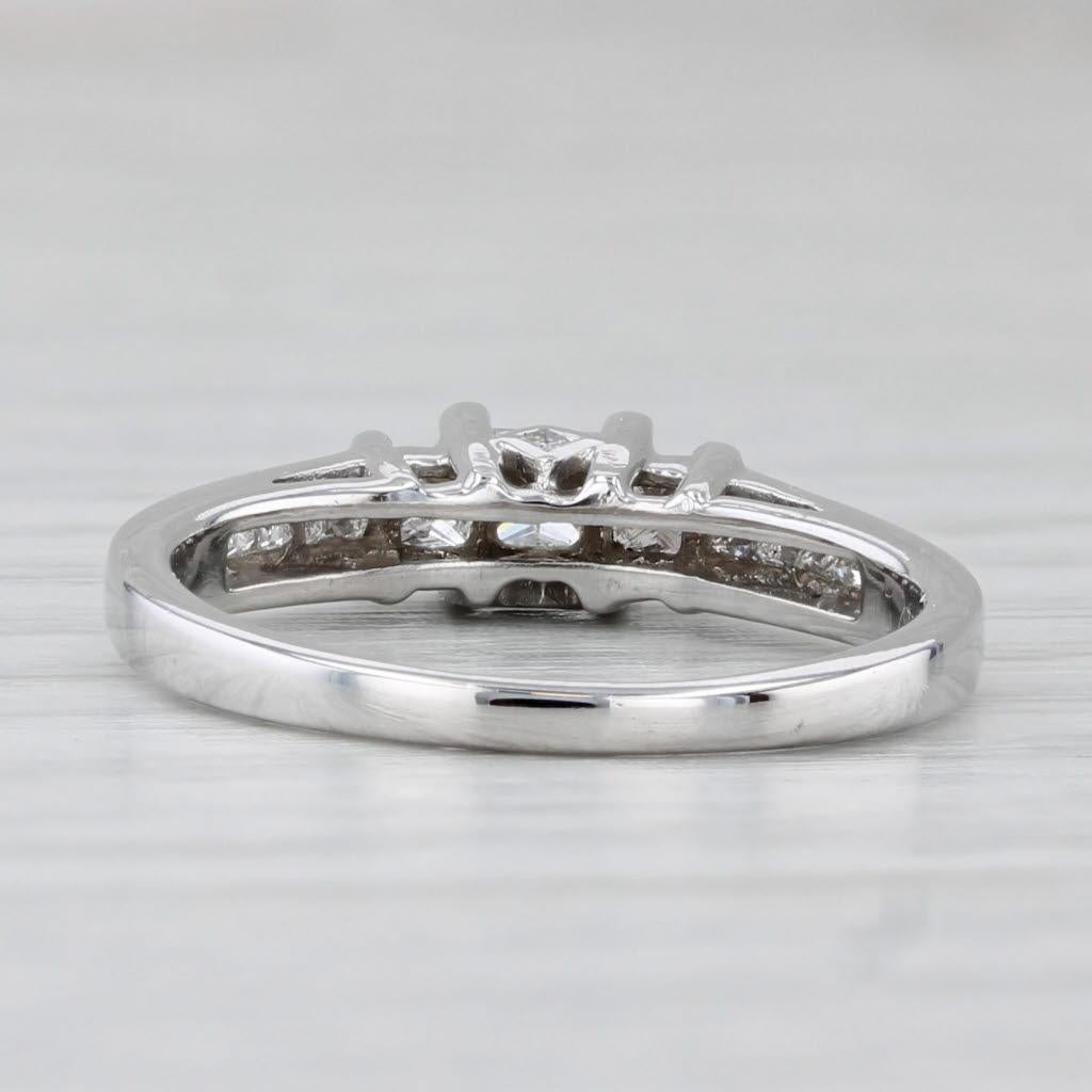 0.50ctw Anillo de Compromiso Diamante Princesa Oro Blanco 14k Talla 5.75 Corte princesa en venta