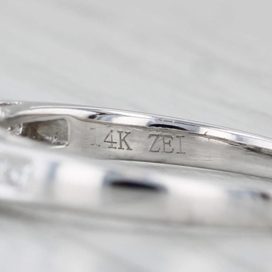 0.50ctw Anillo de Compromiso Diamante Princesa Oro Blanco 14k Talla 5.75 en venta 3