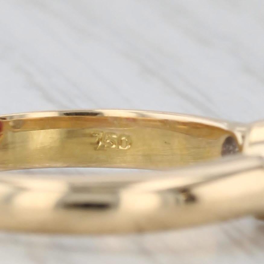0.50ctw Anillo Diamante Rubí Oro Amarillo 18k Talla 6 Corte oval en venta