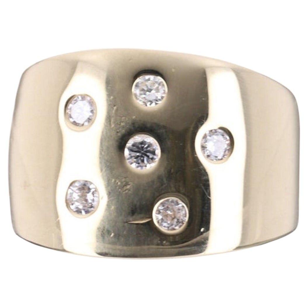 Fascia d'oro spessa con diamante da 0,50 ctcw 14K in vendita