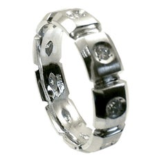 Men's 18K White Gold Diamond Ring, 0.51 Ct, By Sebastian Bernard