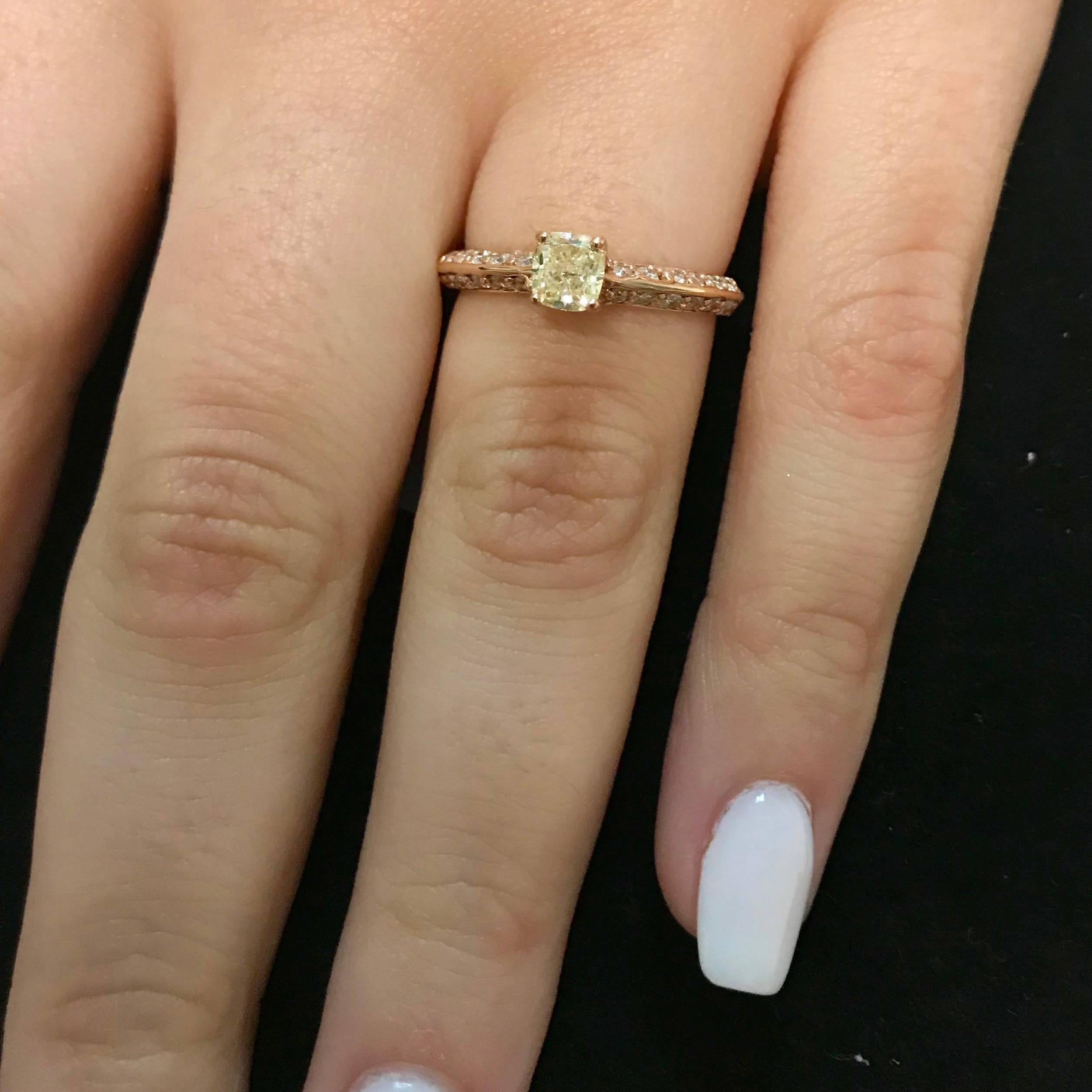 rose gold colored diamond engagement rings