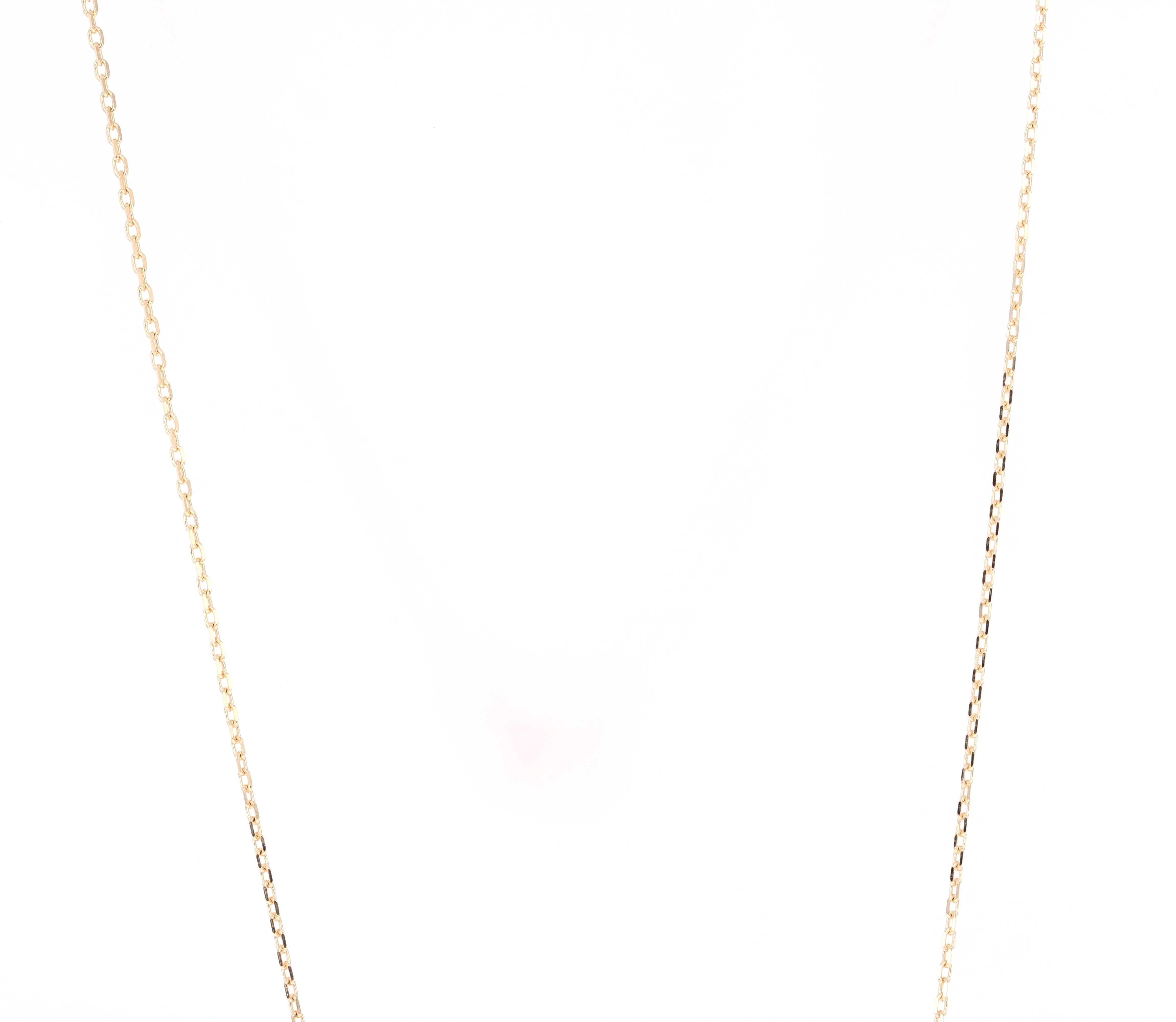 Beautiful, Bold and yet Dainty..

This Chain Necklace has a U-Shaped Pendant that has 13 Round Cut Diamonds (Clarity: SI, Color: F) that weigh 0.51 Carats. The total carat weight of the Pendant is 0.51 Carats.

It is beautifully curated in 14 Karat