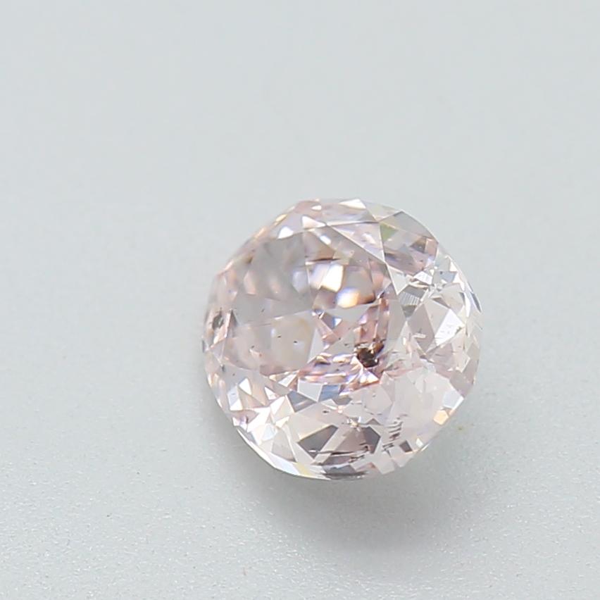 Women's or Men's 0.51 Carat Fancy Light Pink Oval Cut Diamond SI2 Clarity GIA Certified For Sale