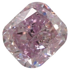 0,51 Karat Fancy Lila Rosa Diamant im Kissenschliff SI2 Reinheit GIA zertifiziert