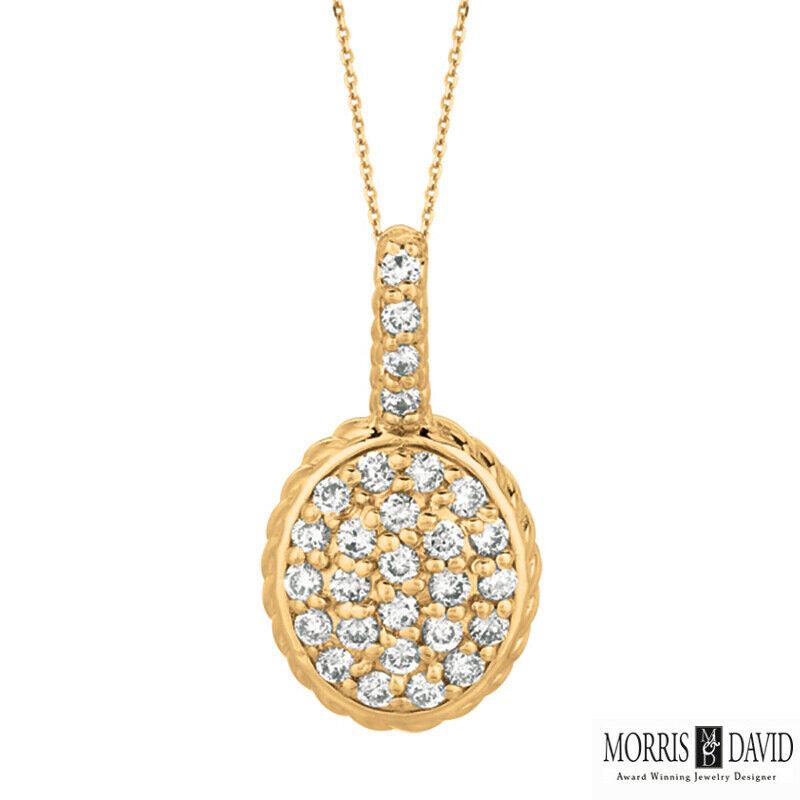 100% Natural Diamonds, Not Enhanced in any way Round Cut Diamond Necklace with 18'' chain  
0.51CT
G-H 
SI  
14K White Gold,   Pave style,  3.3 gram
3/4 inch in height, 3/8 inch in width
28 diamonds 

N5149WD
ALL OUR ITEMS ARE AVAILABLE TO BE