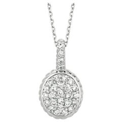 Collier ovale en diamants naturels de 0,51 carat