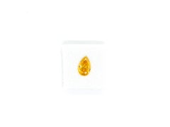0.51 Carat Pear Shaped GIA Certified Fancy Vivid Orange Yellow Diamond
