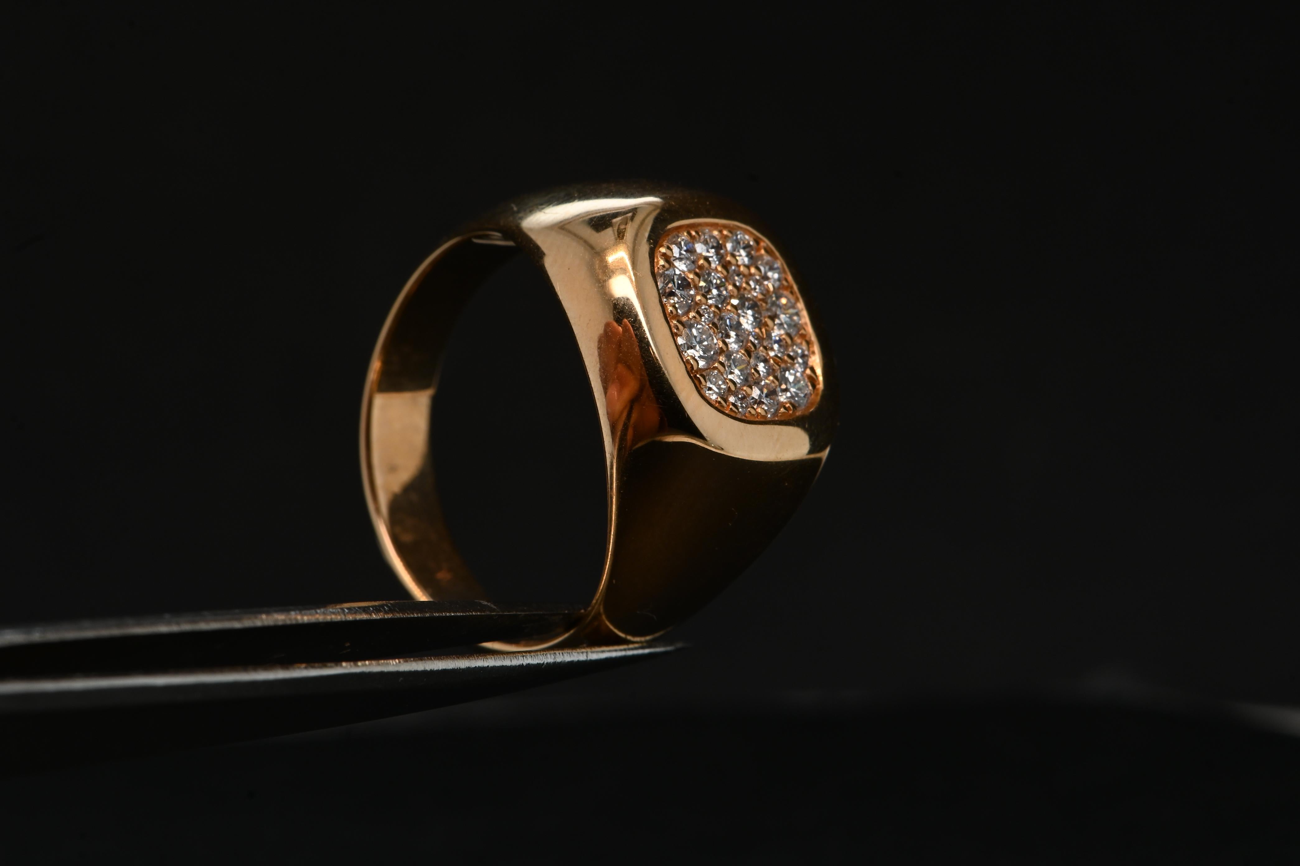0.51 Carat Pink Gold Diamond Ring For Sale 4