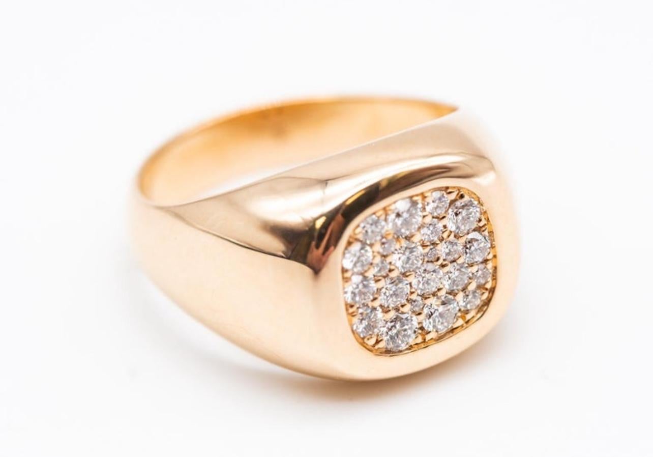 0.51 Carat Pink Gold Diamond Ring For Sale 6