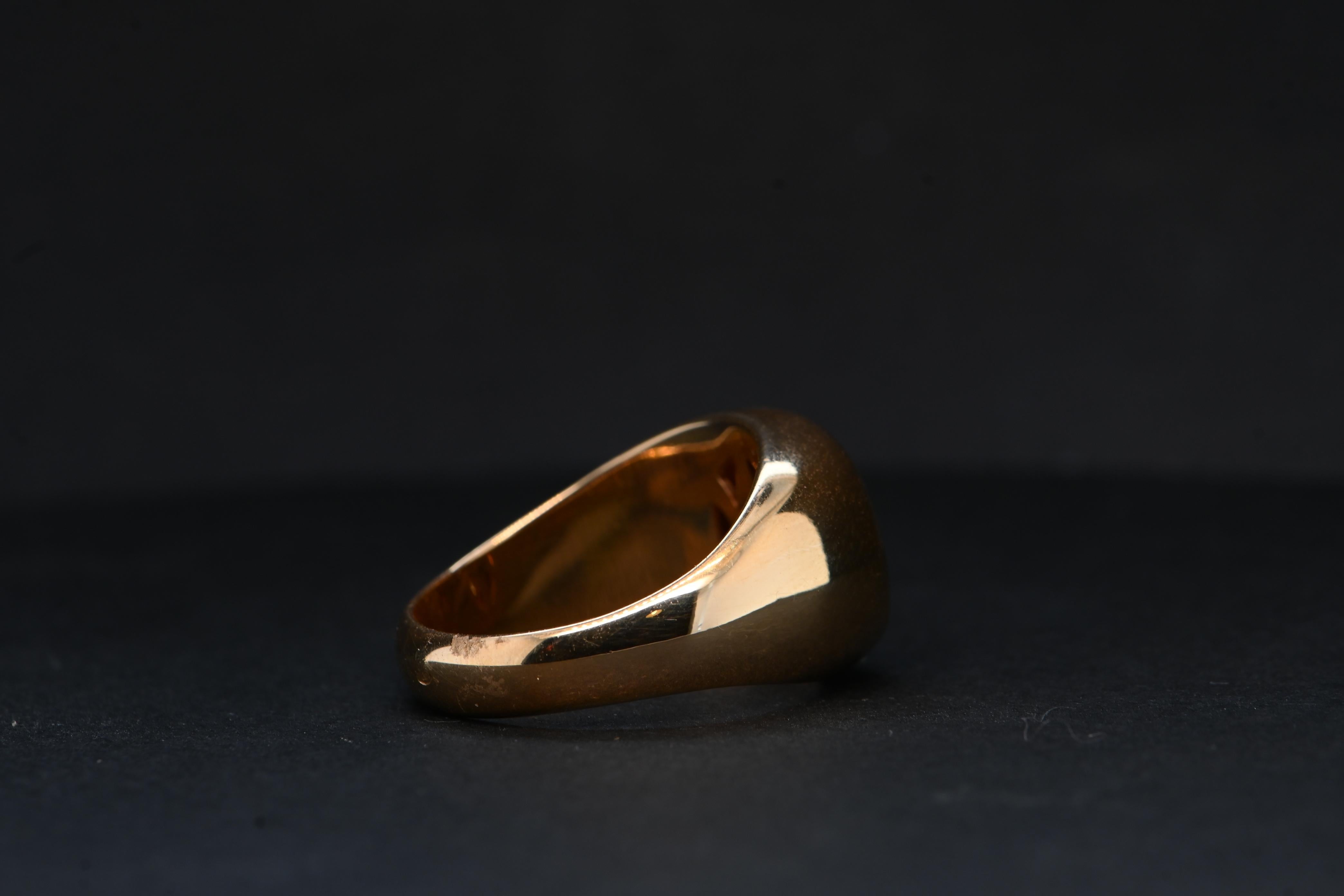 Women's or Men's 0.51 Carat Pink Gold Diamond Ring For Sale