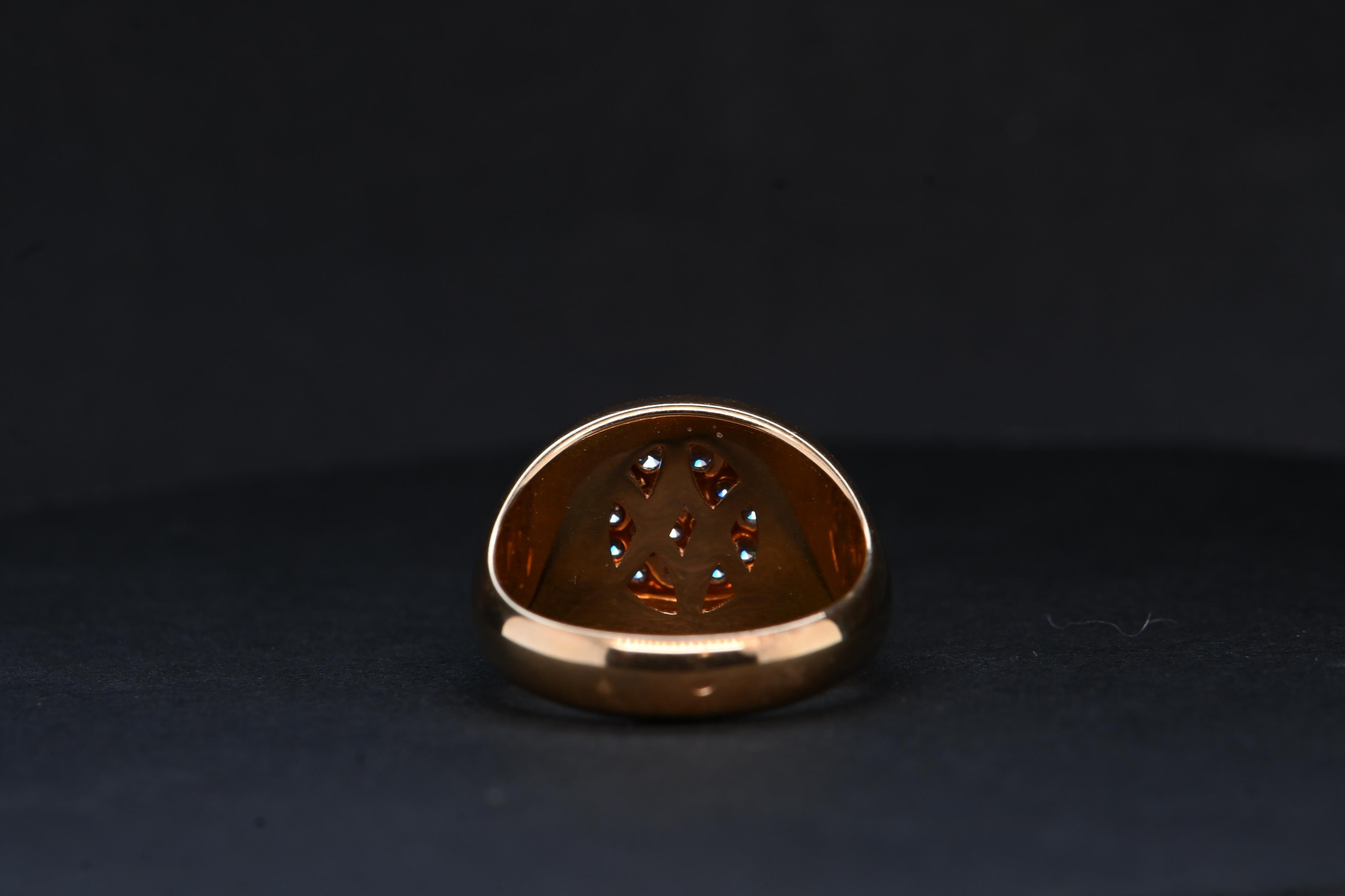 0.51 Carat Pink Gold Diamond Ring For Sale 1