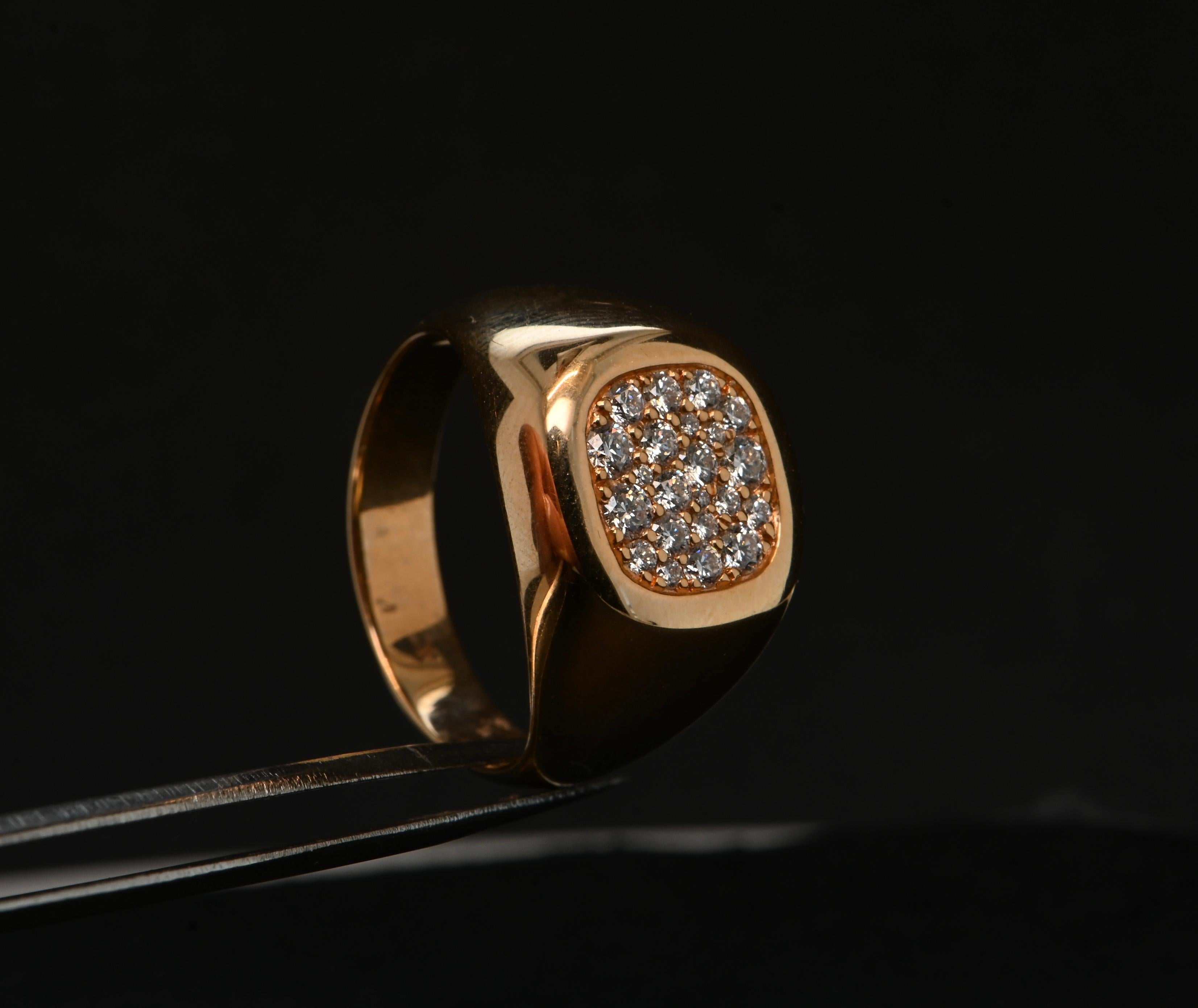 0.51 Carat Pink Gold Diamond Ring For Sale 3