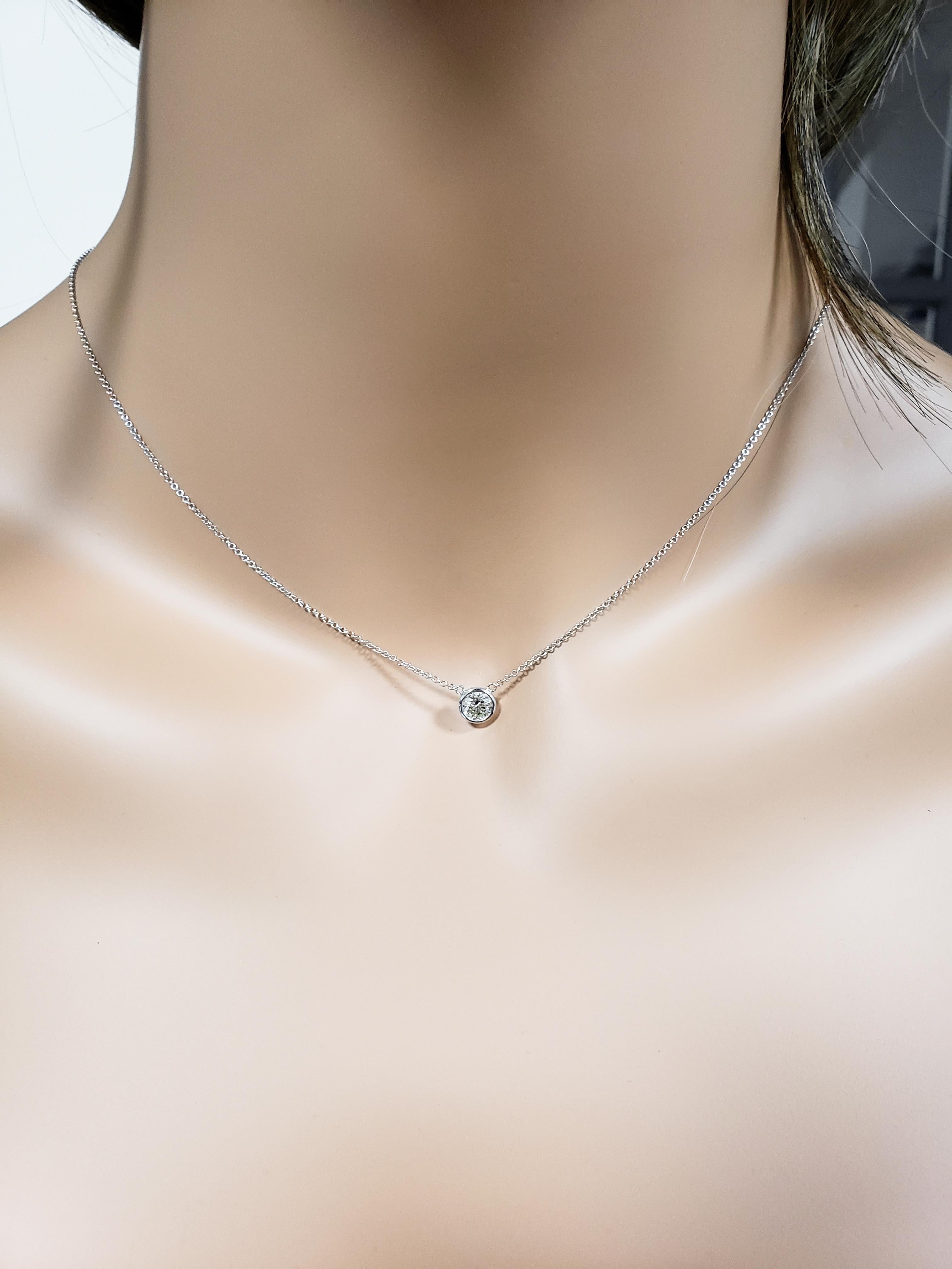 solitaire single line necklace