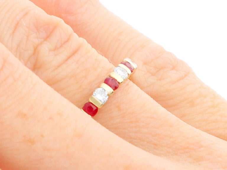 Bague Or 18 Carats Avec Rubis Et Diamants 0.50 Carat - Poids 9.18 G, Taille 48, Occasion Cocktail