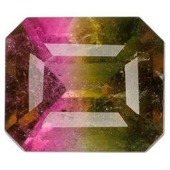 0.51 ct, Faceted bi color tourmaline