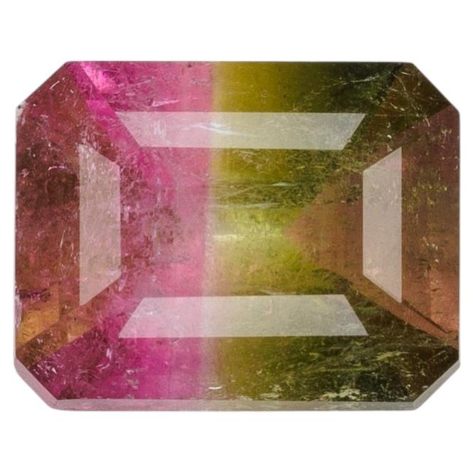 0.51 ct, Faceted bi-color tourmaline