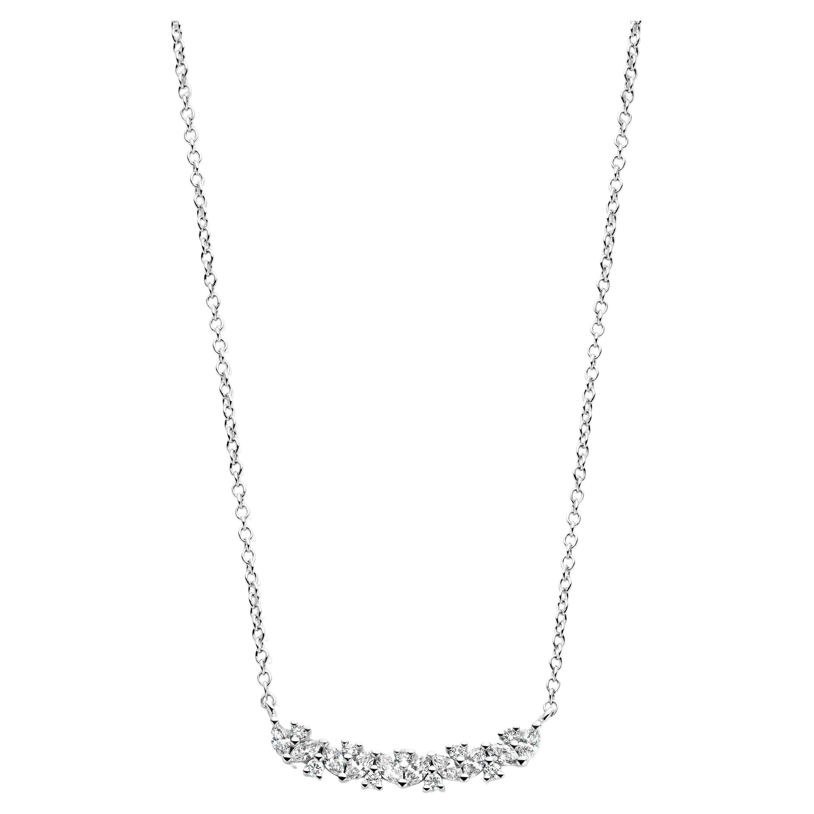 0.51ct Diamond White Gold Necklace For Sale