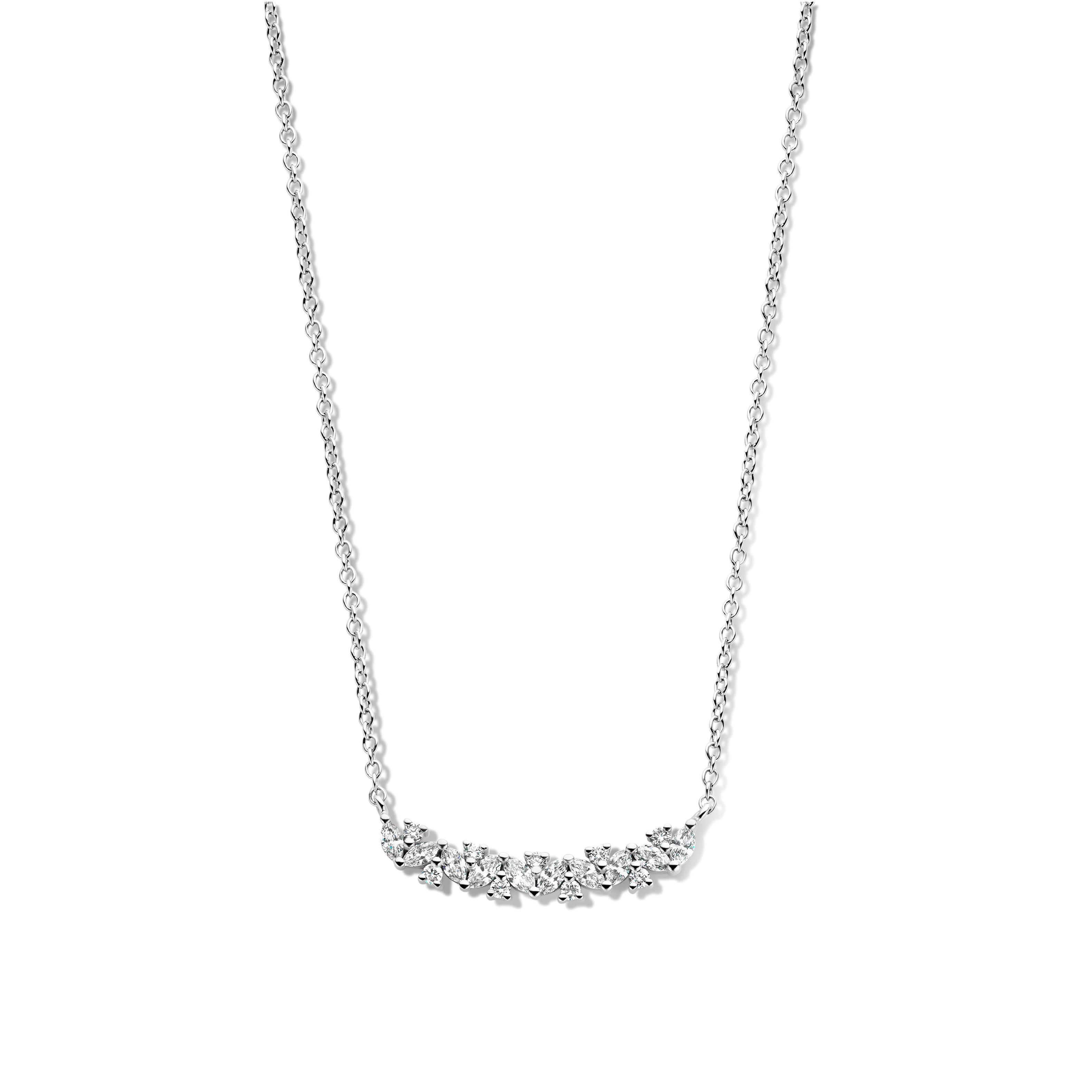 Women's 0.51 Carat Diamond Yellow Gold Necklace For Sale