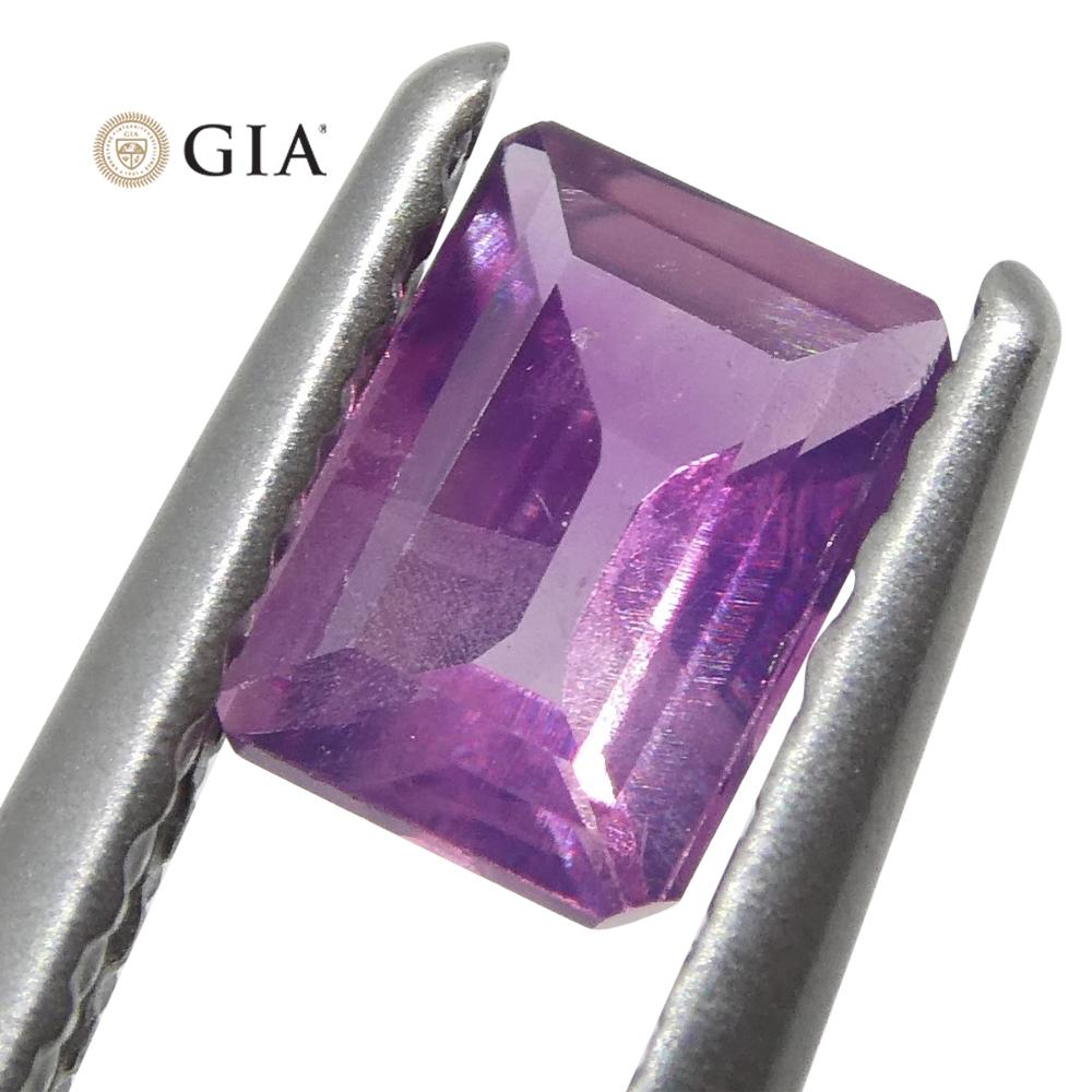 0.51ct Octagonal Pink-Purple Sapphire GIA Certified Pakistan / Kashmir Unheated 5