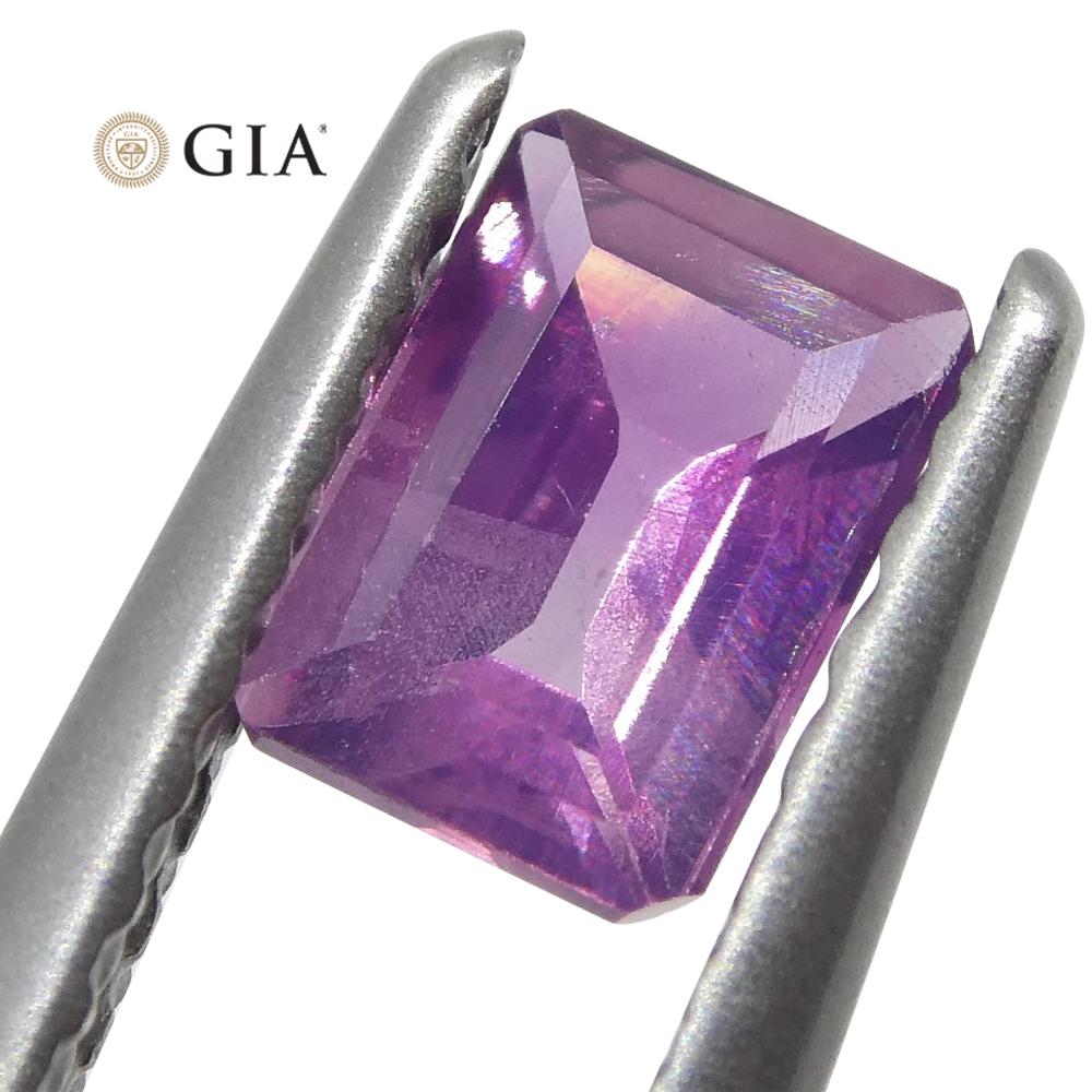 0.51ct Octagonal Pink-Purple Sapphire GIA Certified Pakistan / Kashmir Unheated In New Condition In Toronto, Ontario