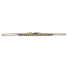 0.51ctw Diamond Bar Bracelet 14K Yellow Gold 7in GH SI