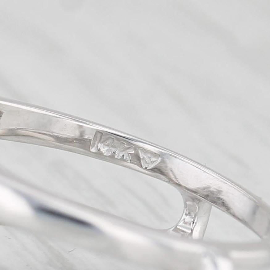 0.51ctw Anillo Diamante Guarda Envoltura Oro Blanco 14k Talla 6.5 Boda Nupcial en venta 1