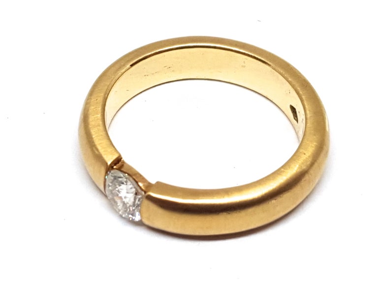 0 52 Carat 18  Karat  Yellow  Gold  White Diamond Engagement  