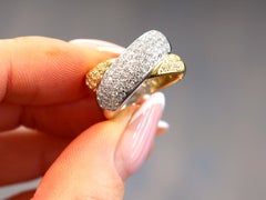 0.52 Carat Diamond 18k Yellow and White Gold Cocktail Ring