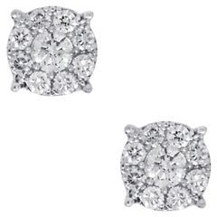 0.52 Carat Diamond Cluster Earrings