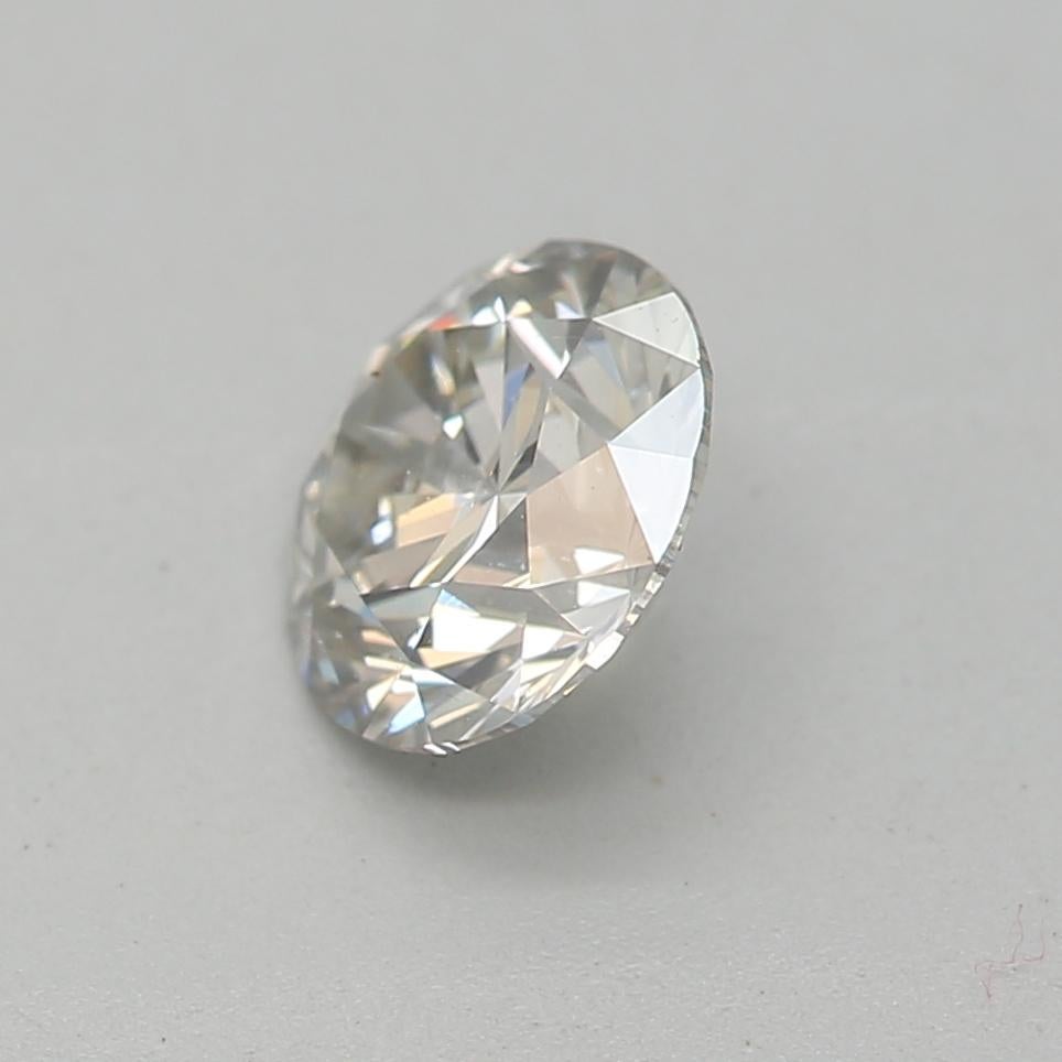 Round Cut 0.52 Carat Faint Gray Round cut diamond SI1 Clarity GIA Certified  For Sale