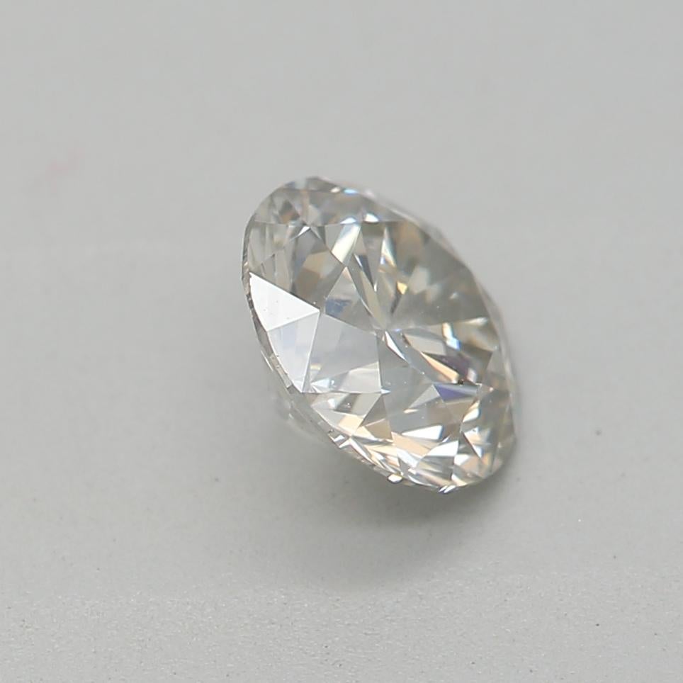Women's or Men's 0.52 Carat Faint Gray Round cut diamond SI1 Clarity GIA Certified  For Sale