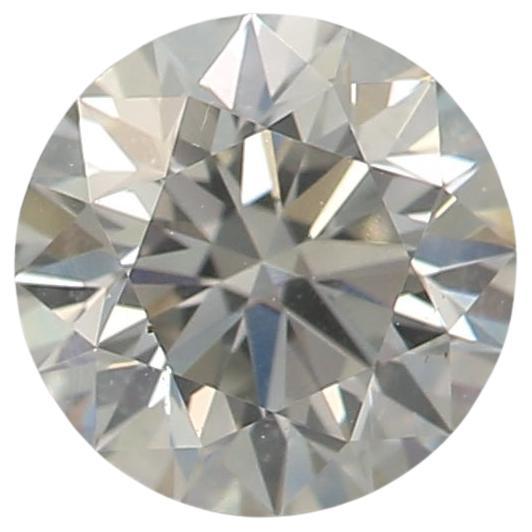 Diamant gris clair de 0,52 carat de taille ronde de pureté SI1 certifié GIA 