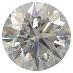 Diamant gris clair de 0,52 carat de taille ronde de pureté SI1 certifié GIA 